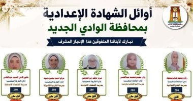 محافظ الوادي الجديد تعتمد نتيجة الشهادة الإعدادية 2026 بنسبة نجاح 86%