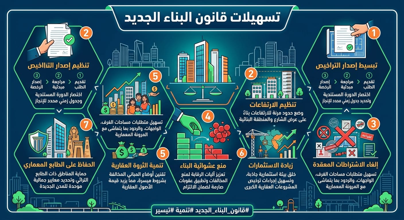 تسهيلات قانون البناء الجديد تسهيلات قانون البناء الجديد