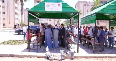 افتتاح ساحة انتظار ومظلات للعمال بمدينة 6 أكتوبر من قبل وزير العمل