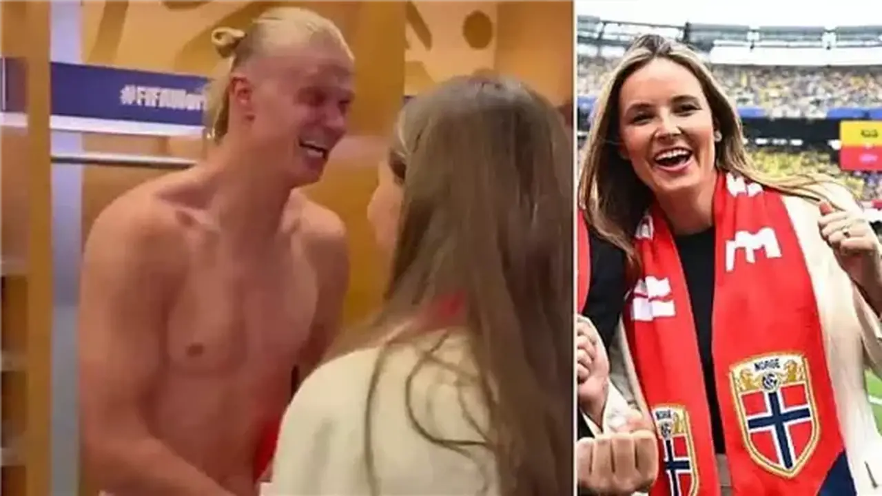أميرة النرويج تحتفل مع هالاند بعد إقصاء البرازيل في كأس العالم (فيديو)