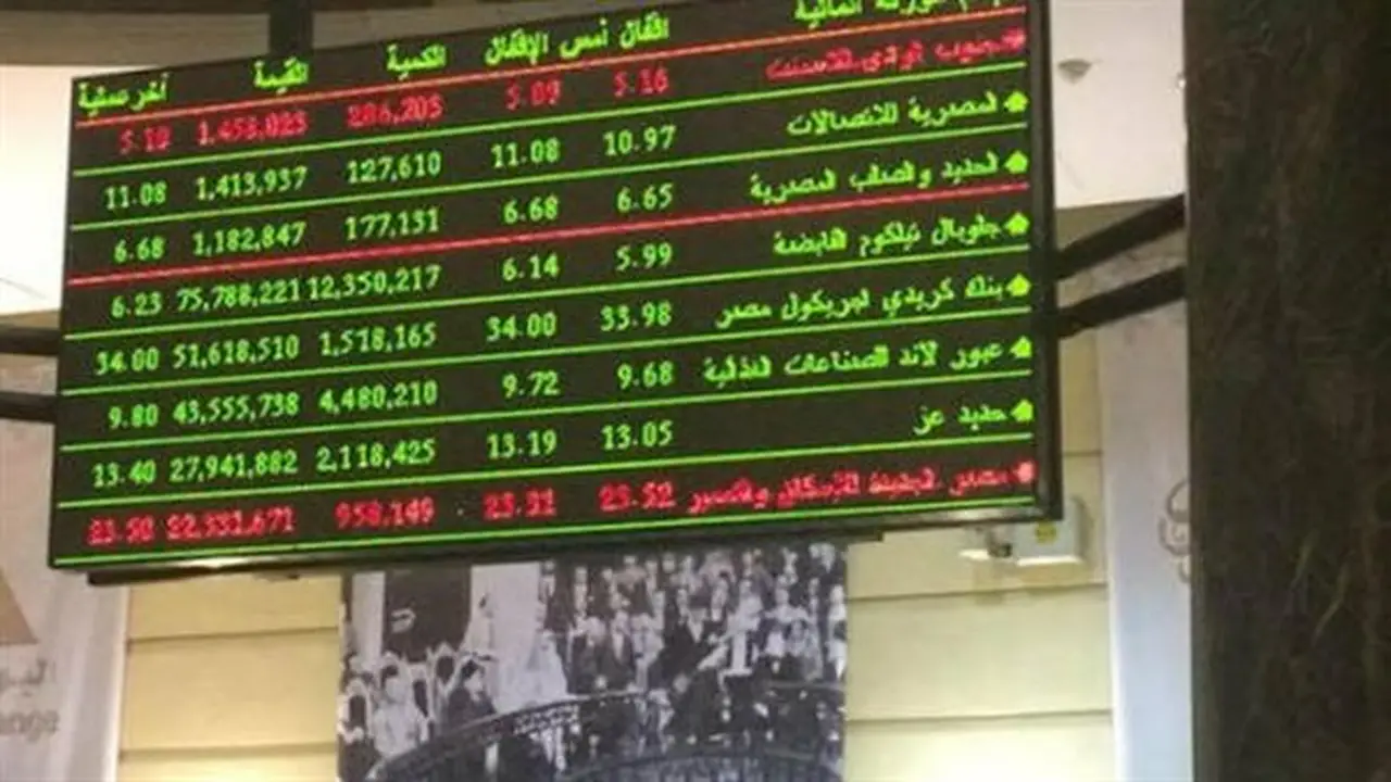 الأسهم الأكثر ارتفاعًا في ختام جلسة التداول بالبورصة المصرية