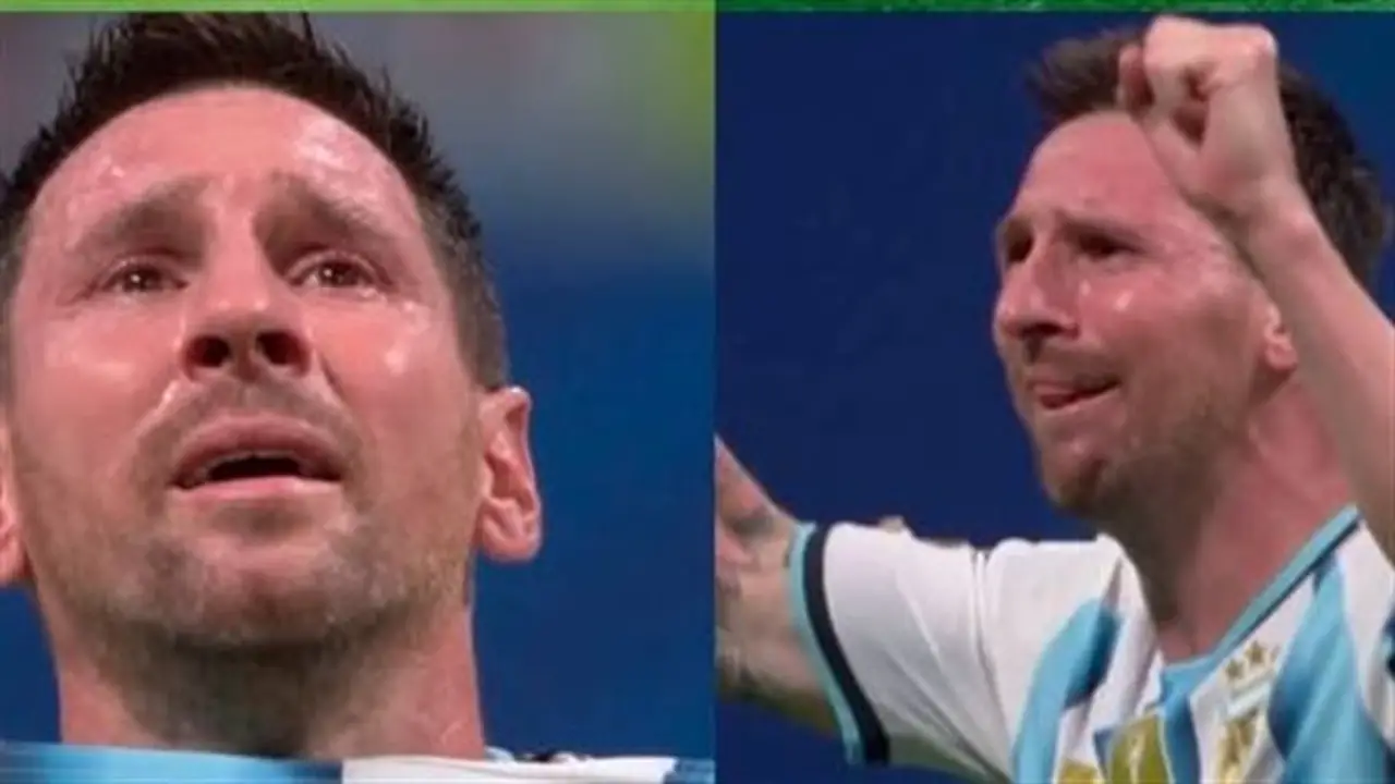 بكاء ميسي بعد فوز الأرجنتين على مصر في كأس العالم