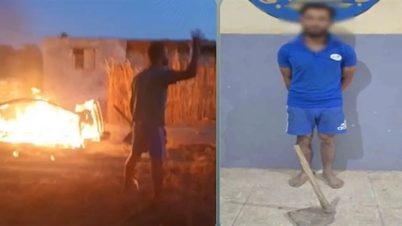 القبض على نجار أشعل النيران أمام منزل والده في الجيزة