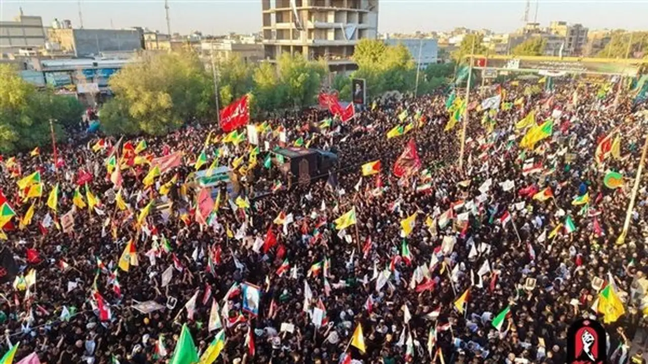 حشود مليونية تودع خامنئي في النجف الأشرف تحت رايات الثأر (فيديو وصور)