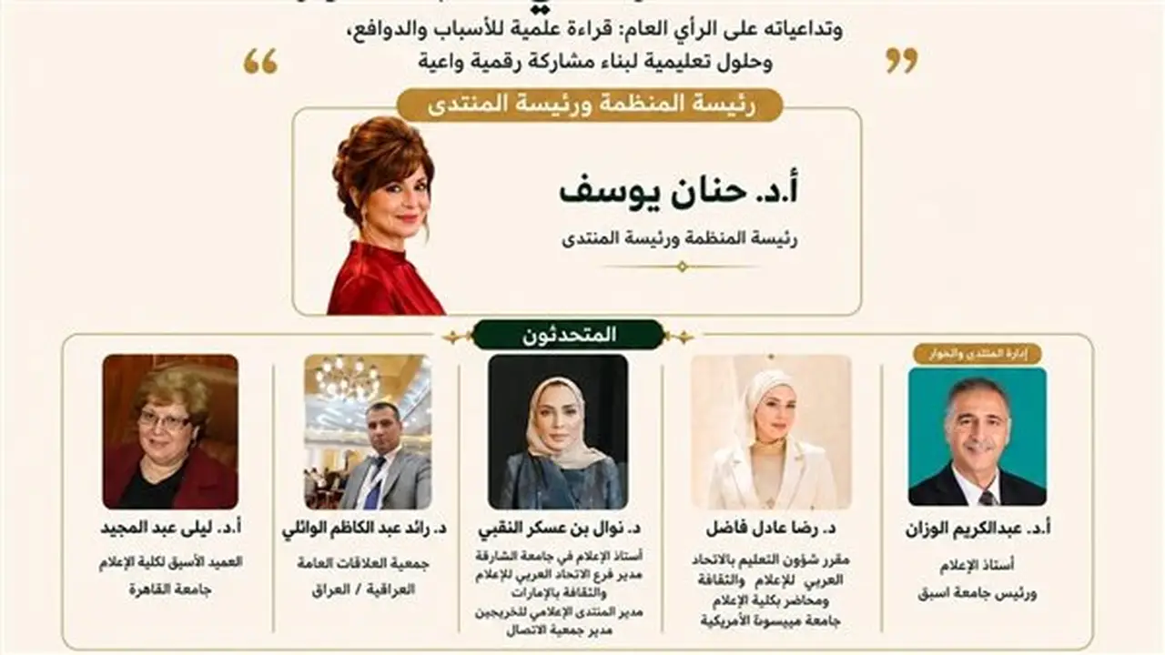 ندوة علمية للمنظمة العربية للحوار حول الصمت الرقمي وتأثيره على الرأي العام