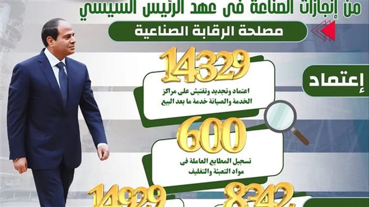 12 عامًا من الإنجازات الصناعية في مصر: 16 مجمعًا و157 منطقة وخطة لتصدير 100 مليار دولار