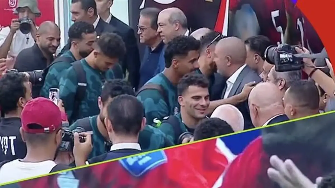 وزير الرياضة ورئيس رابطة الأندية يستقبلان بعثة المنتخب المصري بعد إنجاز المونديال