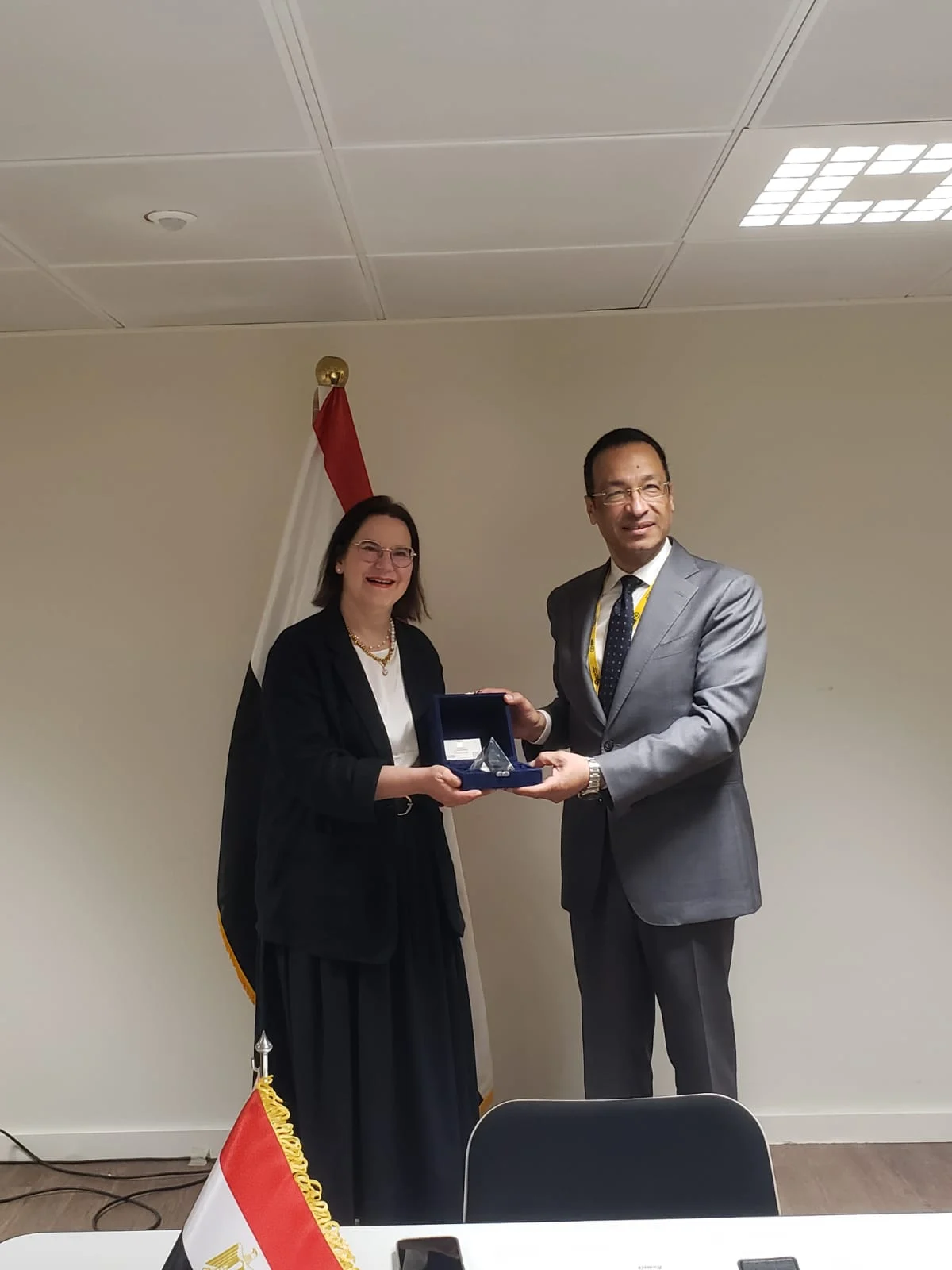 وزير الاتصالات ونظيرته من أستونيا وزير الاتصالات ونظيرته من أستونيا