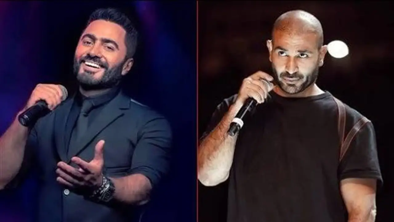 تامر حسني وأحمد سعد يحييان حفل استقبال منتخب مصر بالساحل بأغنية “حلوة يا بلدي” (فيديو)