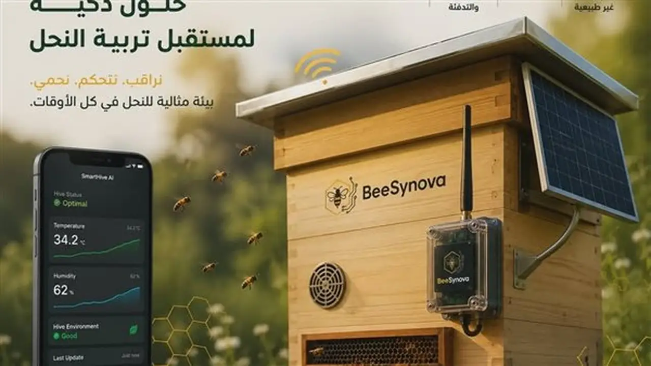 طلاب زراعة بنها يبتكرون نظامًا ذكيًا لإدارة خلايا النحل باستخدام تقنيات إنترنت الأشياء