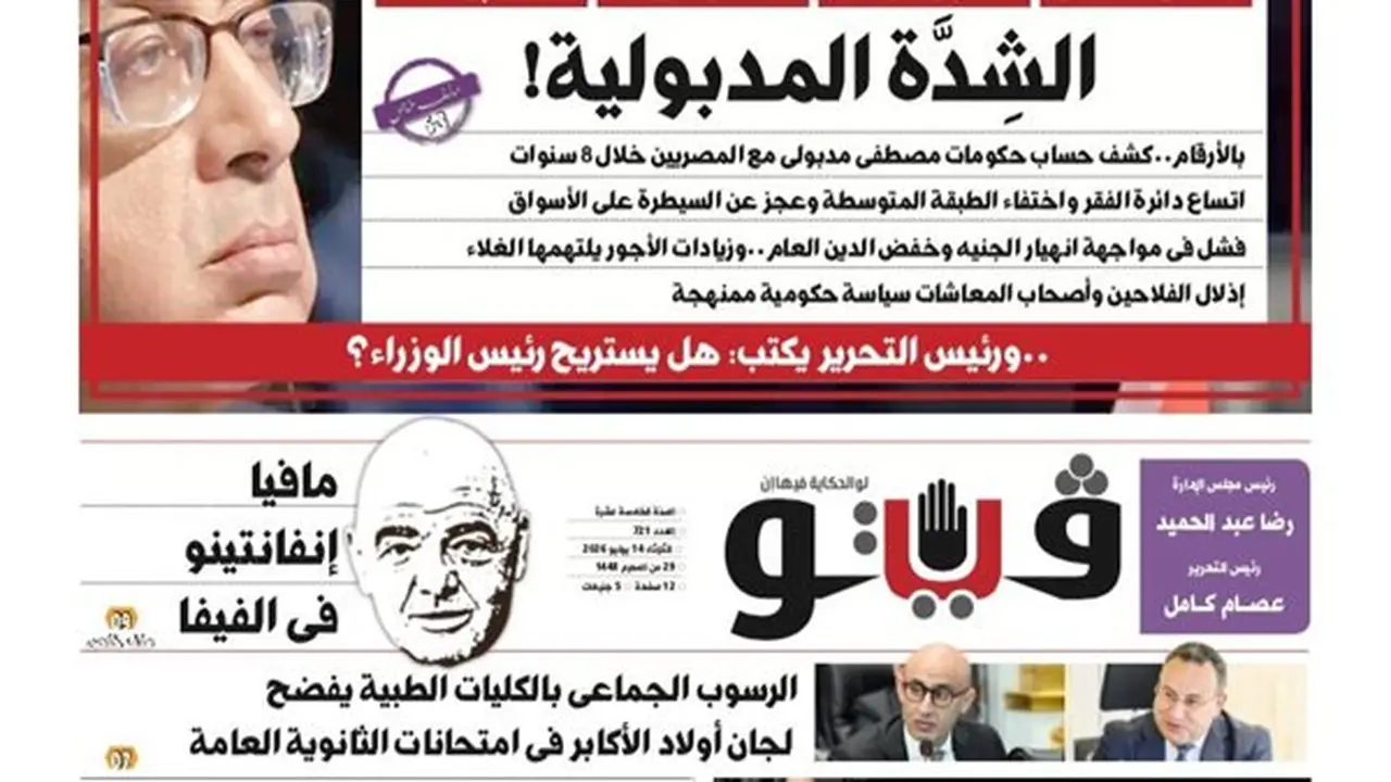 كشف حساب حكومات مصطفى مدبولي.. “فيتو” تستعرض التحولات الاقتصادية والاجتماعية منذ 2018