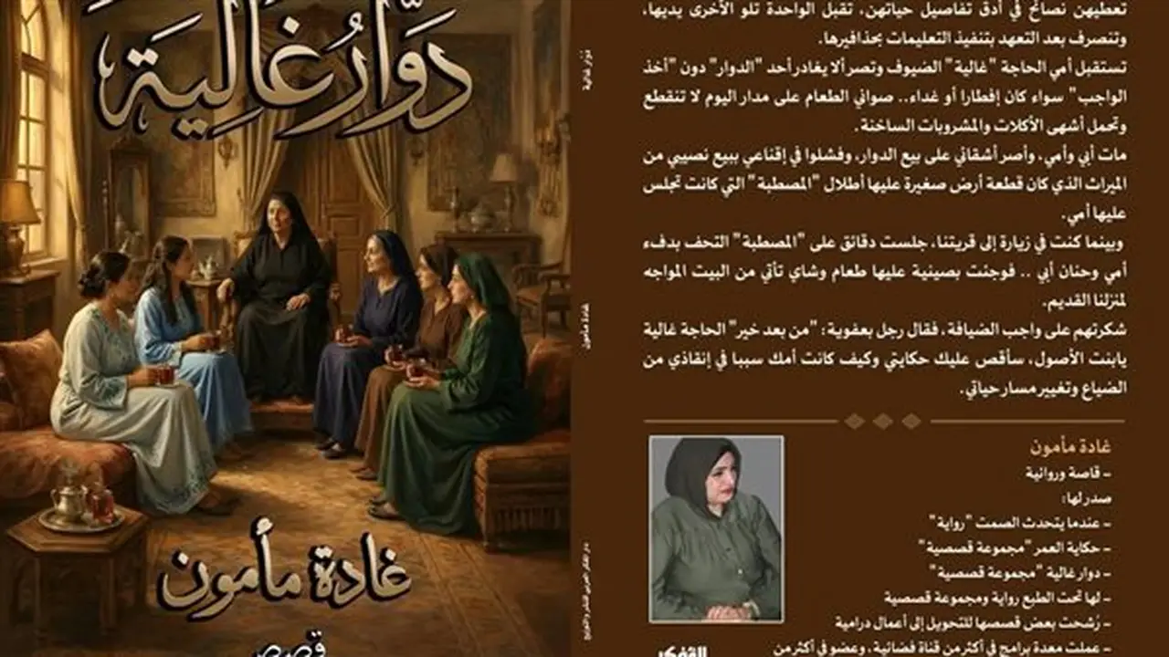 بيت السناري يستضيف ندوة لمناقشة “دوار غالية” للكاتبة غادة مأمون