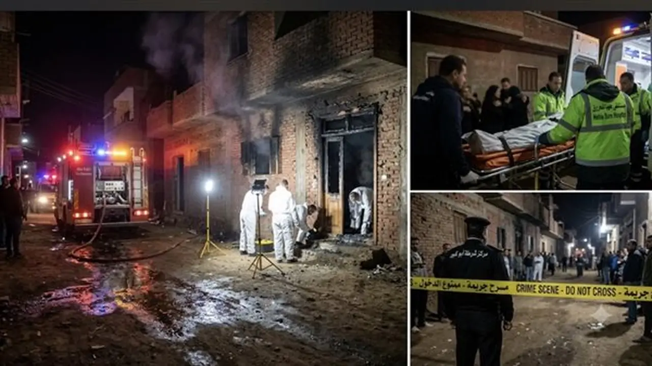 شخص يُشعل النار في طليقته داخل منزل أسرتها بالشرقية