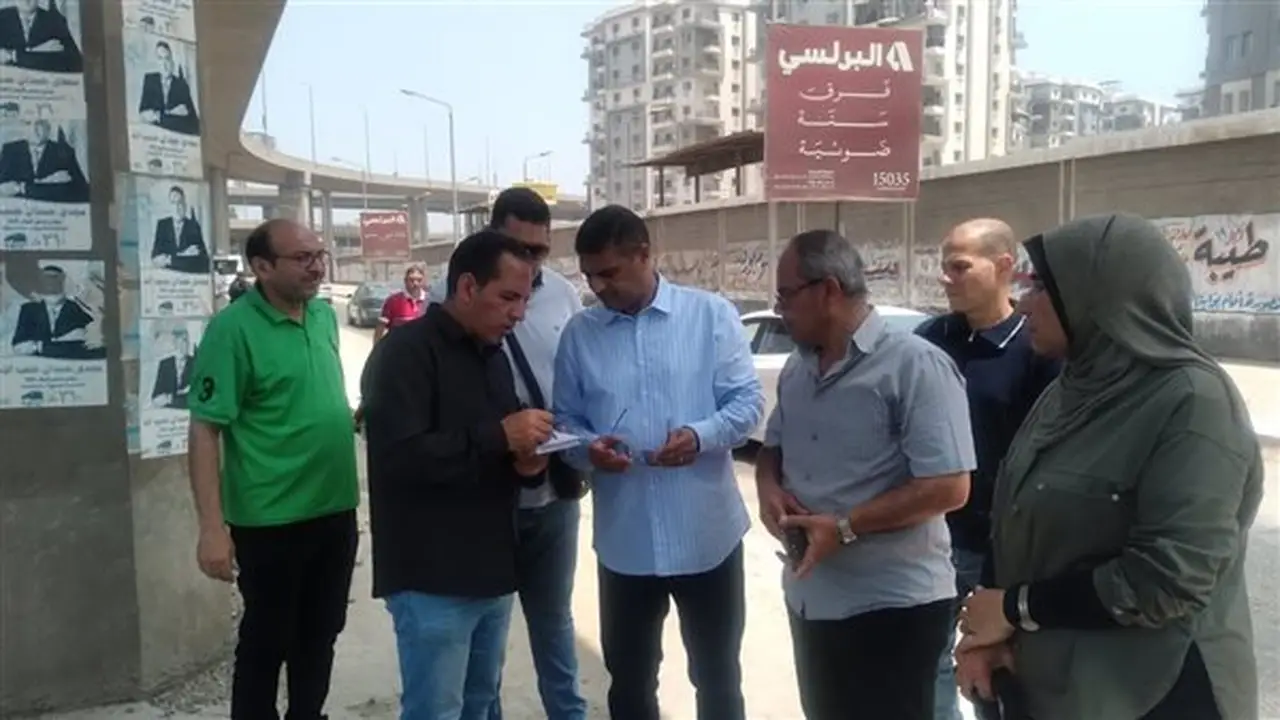 نائب محافظ الدقهلية يوجه بسرعة تنفيذ مشروع تطوير ميدان سندوب وتحسين الحركة المرورية