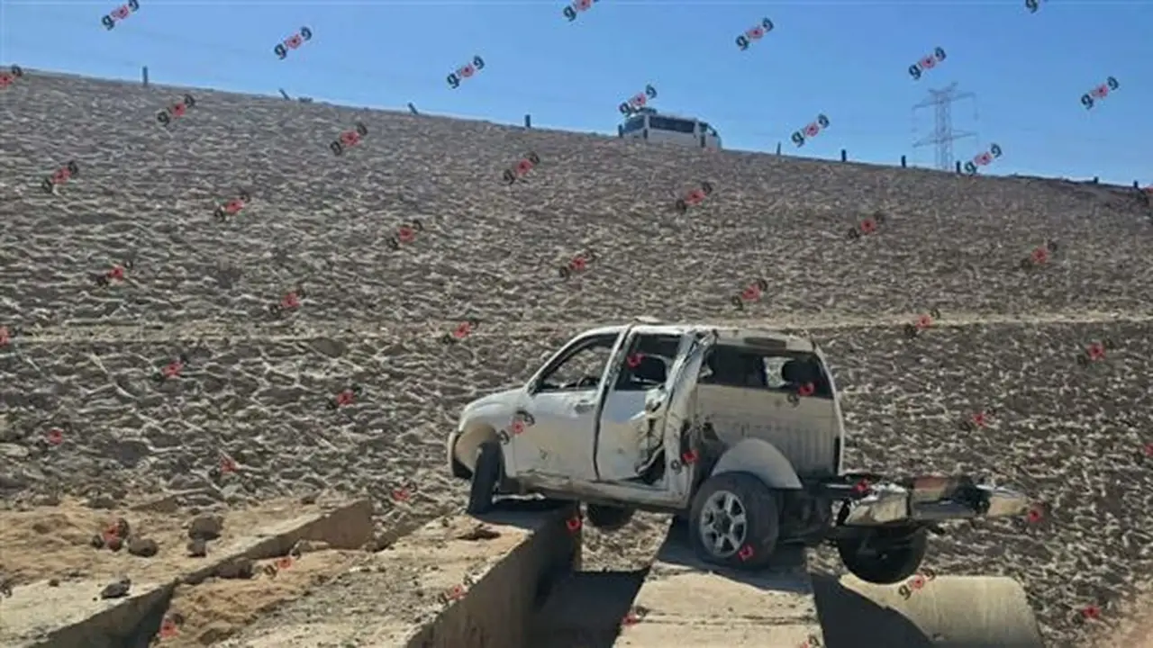 صور أولية لحادث انقلاب سيارة راعي كنيسة السيدة العذراء بالمنيا