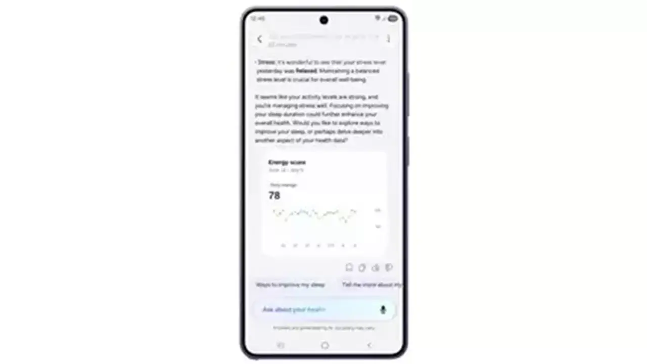 سامسونج تطلق مساعدًا صحيًا بالذكاء الاصطناعي ضمن تطبيق Samsung Health