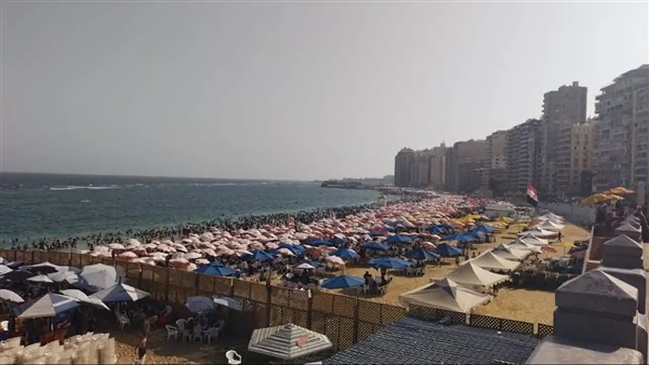 شواطئ الإسكندرية تستقبل الزوار برفع الرايات الخضراء والصفراء
