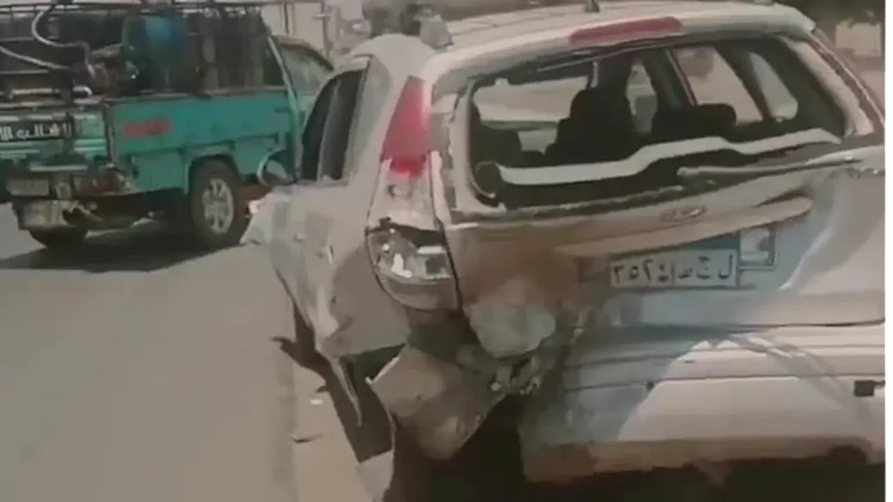 3 إصابات في حادث تصادم بين 3 سيارات على الطريق الزراعي في القليوبية