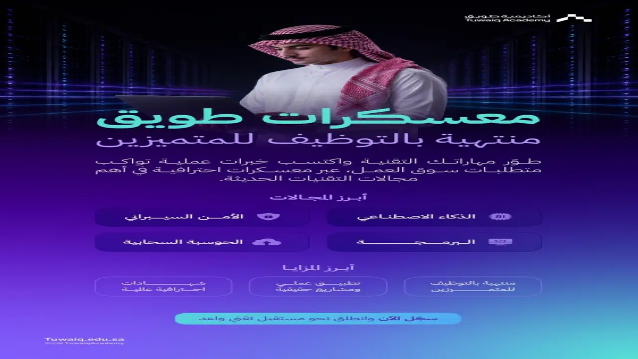 أكاديمية طويق تفتح باب التسجيل في معسكراتها الاحترافية لشهر أغسطس