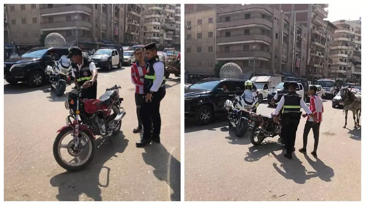 محافظ الدقهلية يوقف موكبه لضبط دراجة نارية مزعجة ويأمر بمصادرتها