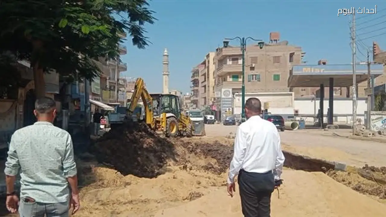الانتهاء من إصلاح خط مياه الشرب الرئيسي بالمنوفية واستئناف الحركة المرورية