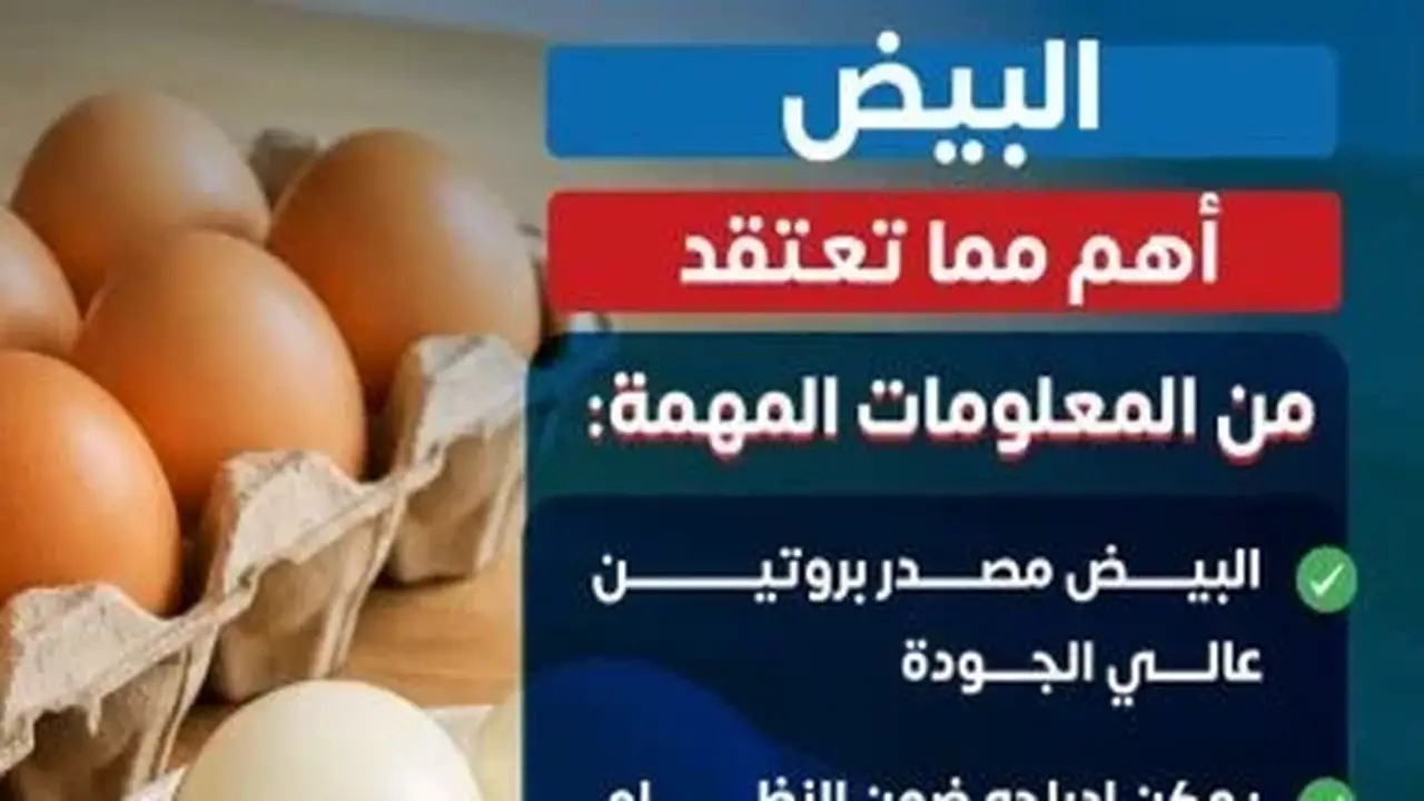 وزارة الصحة: البيض عنصر أساسي في التغذية السليمة ويجب تناوله باعتدال