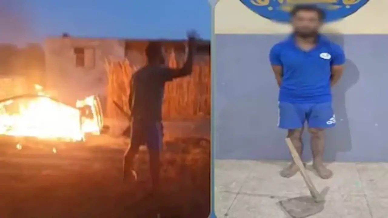 الداخلية توضح تفاصيل فيديو إشعال النيران أمام منزل في الجيزة