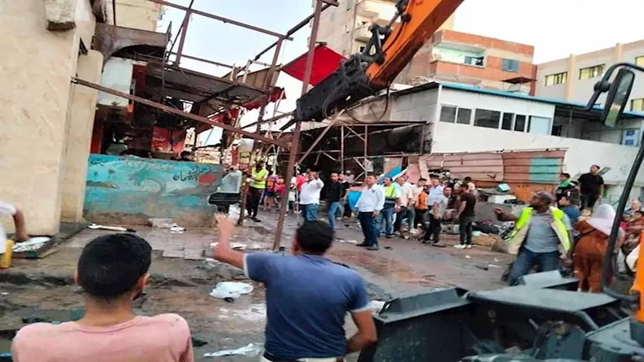 محافظة الإسكندرية تتحرك بسرعة بعد حريق سوق الفلكي – صور