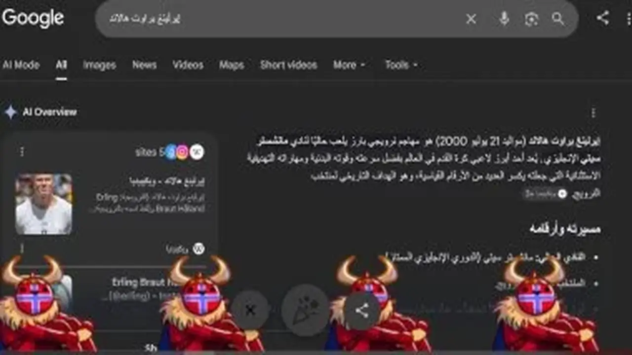 جوجل يحتفل بإيرلينغ هالاند بطريقة مبتكرة.. محاربو الفايكينج يسيطرون على الشاشة بقرع الطبول