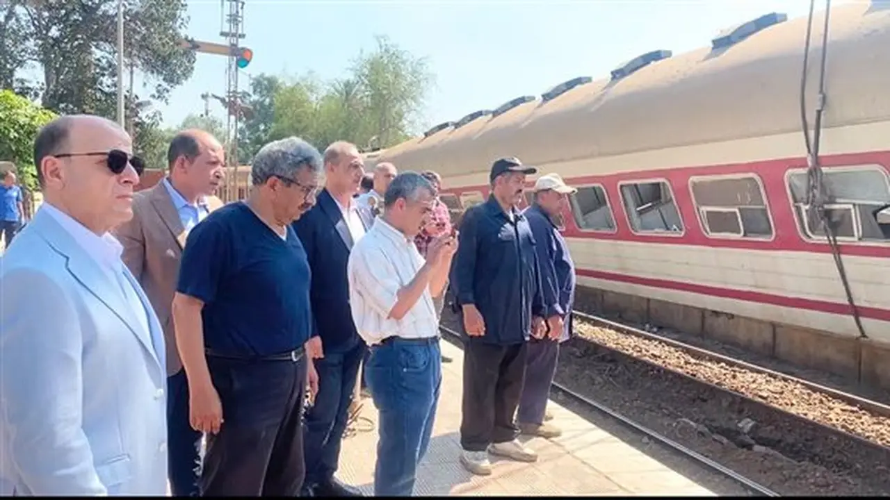 خروج قطار عن القضبان في محلة روح بطنطا ووقوع إصابات خفيفة