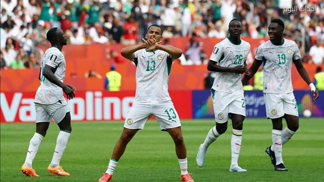ديارا يسجل الهدف الأول لمنتخب السنغال في مواجهة بلجيكا بكأس العالم