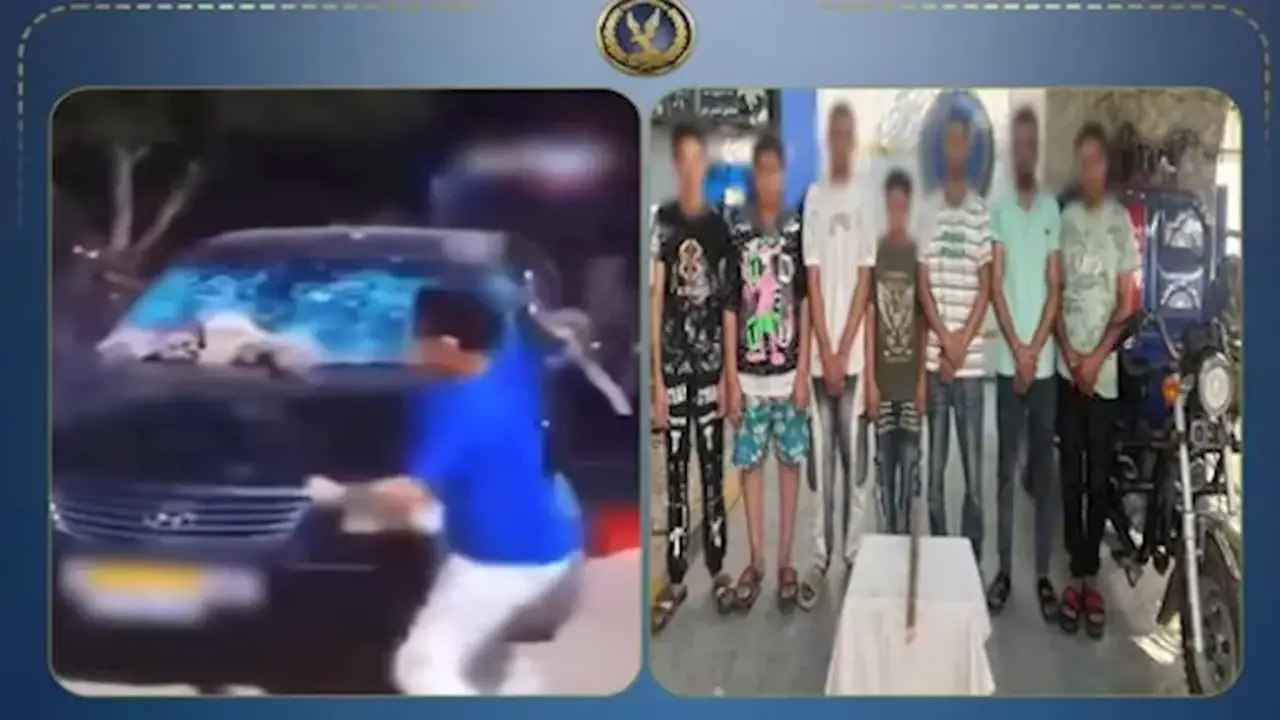 ضبط 7 أشخاص اعتدوا على سيارة أجنبي وزعموا رفع علم منافس مصر في المونديال ببني سويف