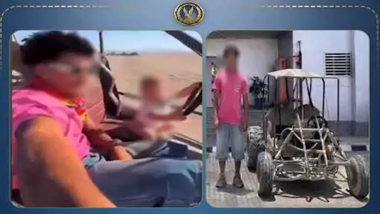 ضبط عامل سمح لطفل بقيادة سيارة سفاري في الغردقة بحثًا عن المشاهدات