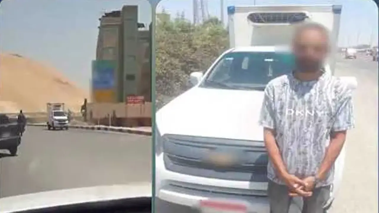 ضبط سائق سيارة ربع نقل يسير عكس الاتجاه في القاهرة