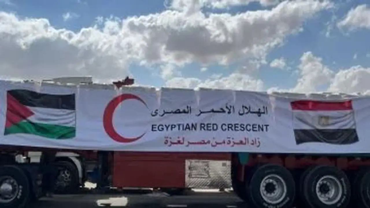 إرسال 3464 طنًا من المساعدات الغذائية والطبية إلى غزة