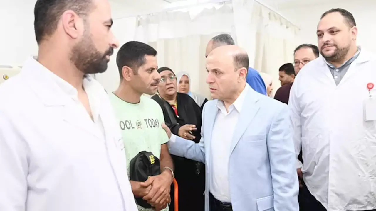 مصابو حادث خروج عربة قطار عن القضبان يغادرون مستشفى طنطا باستثناء حالة واحدة