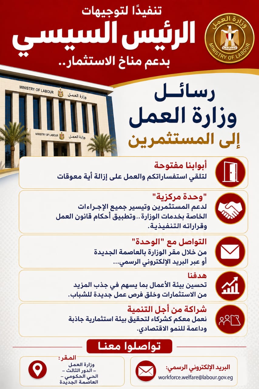 تشكيل الوحدة المركزية لتيسير أعمال المستثمرين