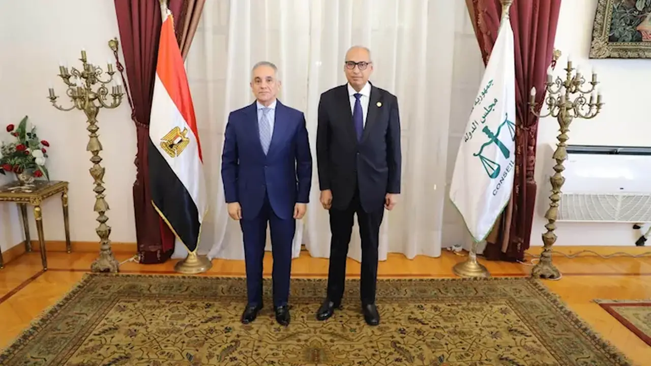 وزير العدل يهنئ المستشار أبو الدهب بمناسبة توليه رئاسة مجلس الدولة