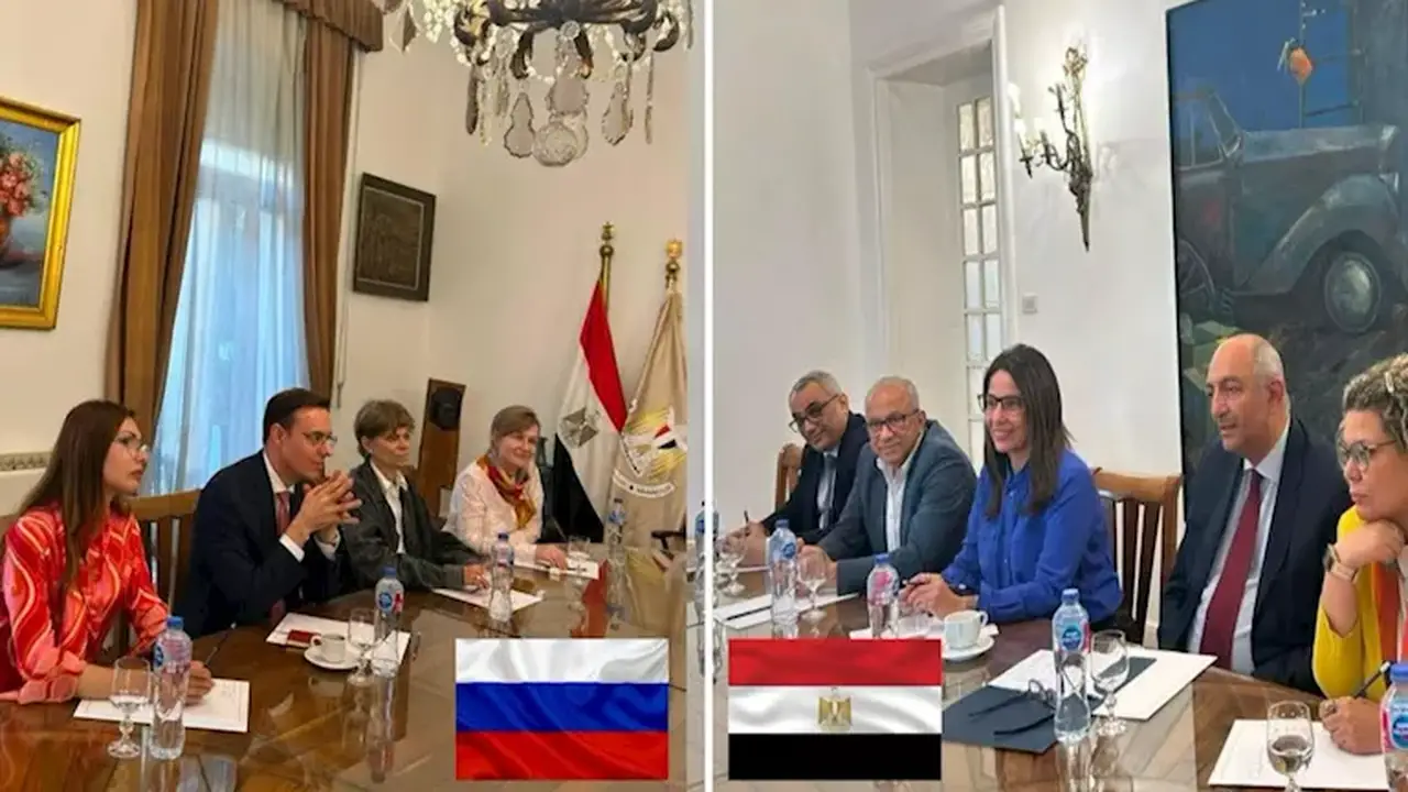وزيرة الثقافة تبحث سبل التعاون الفني مع متحف بوشكين الروسي