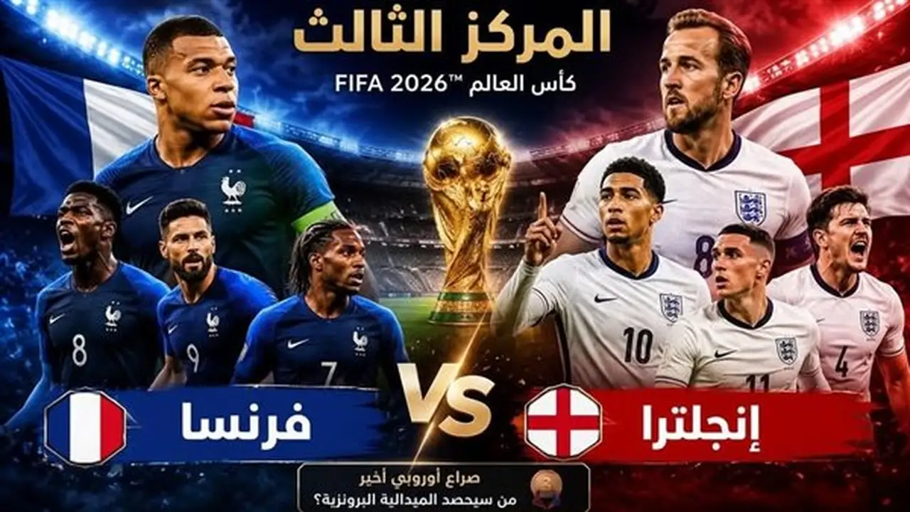 شاهد البث المباشر لمباراة فرنسا ضد إنجلترا في كأس العالم 2026