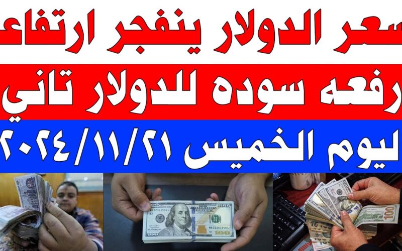 “دولار ريال يورو” سعر الدولار اليوم في مصر.. تحديثات أسعار الصرف اليوم الخميس 21 نوفمبر 2024