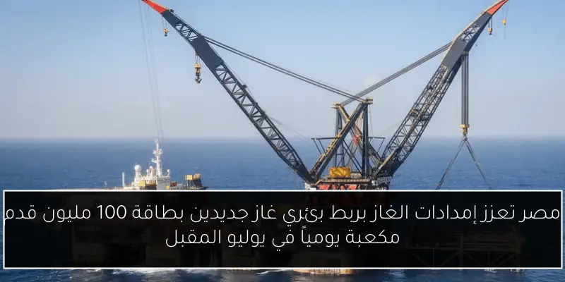 مصر تعزز إمدادات الغاز بربط بئري غاز جديدين بطاقة 100 مليون قدم مكعبة يومياً في يوليو المقبل