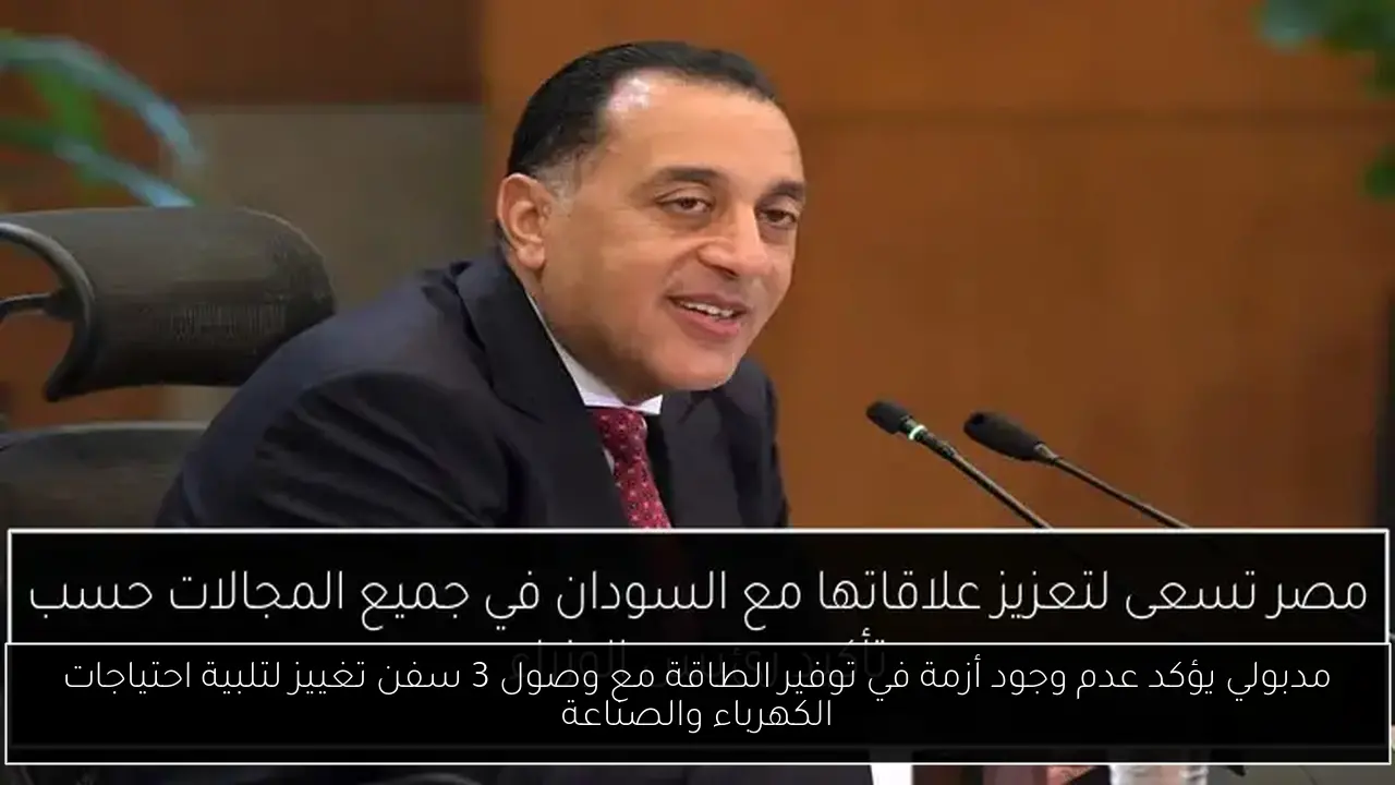 مدبولي يؤكد عدم وجود أزمة في توفير الطاقة مع وصول 3 سفن تغييز لتلبية احتياجات الكهرباء والصناعة