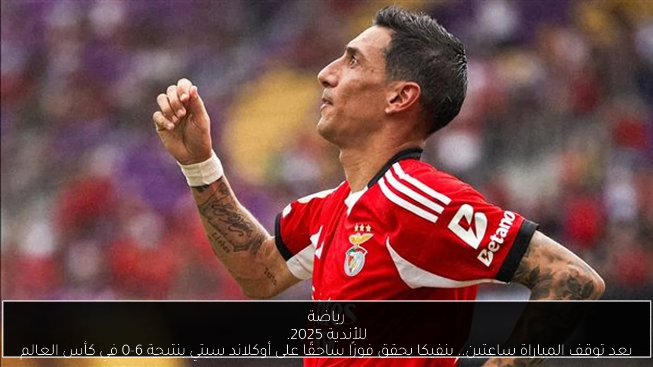 رياضة

بعد توقف المباراة ساعتين.. بنفيكا يحقق فوزًا ساحقًا على أوكلاند سيتي بنتيجة 6-0 في كأس العالم للأندية 2025.