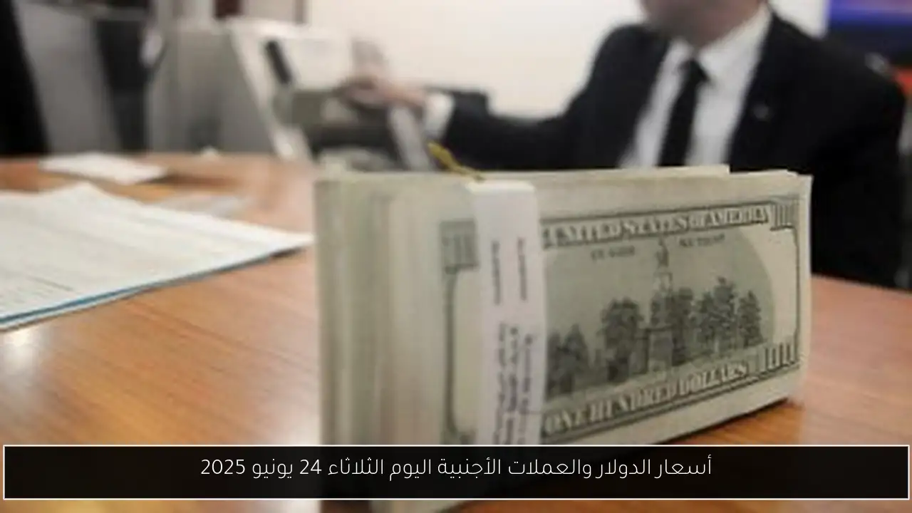 أسعار الدولار والعملات الأجنبية اليوم الثلاثاء 24 يونيو 2025