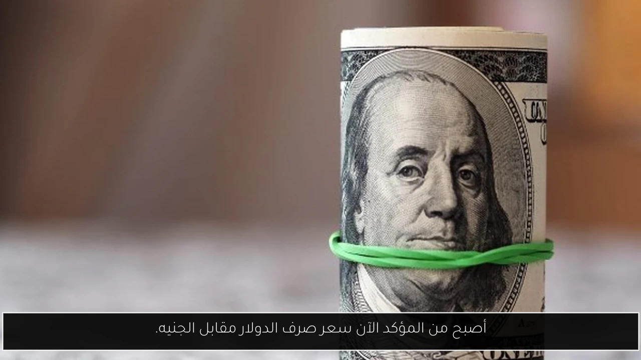 أصبح من المؤكد الآن سعر صرف الدولار مقابل الجنيه.