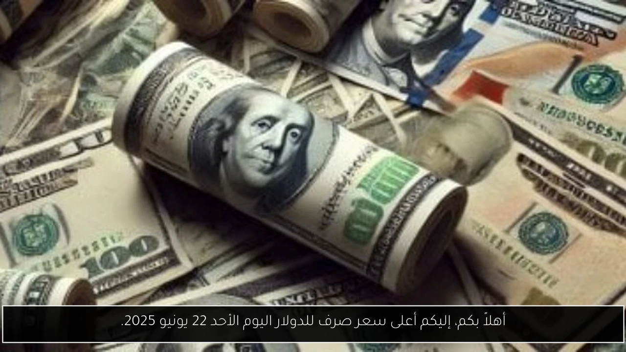أهلاً بكم، إليكم أعلى سعر صرف للدولار اليوم الأحد 22 يونيو 2025.