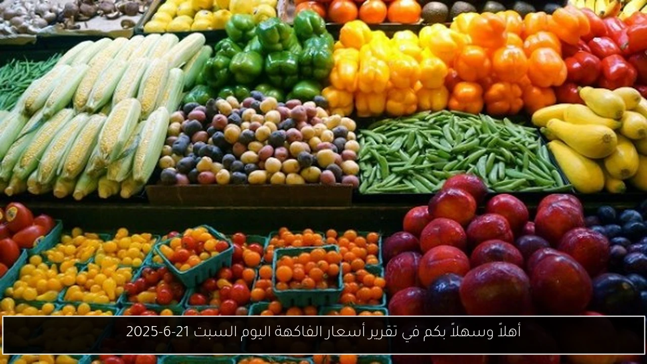 أهلاً وسهلاً بكم في تقرير أسعار الفاكهة اليوم السبت 21-6-2025