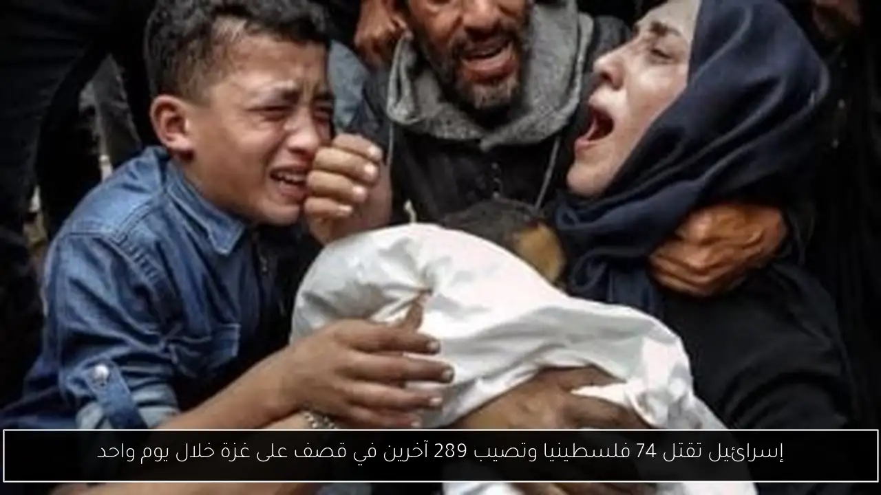 إسرائيل تقتل 74 فلسطينيا وتصيب 289 آخرين في قصف على غزة خلال يوم واحد