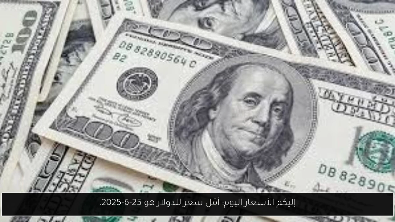 إليكم الأسعار اليوم: أقل سعر للدولار هو 25-6-2025.
